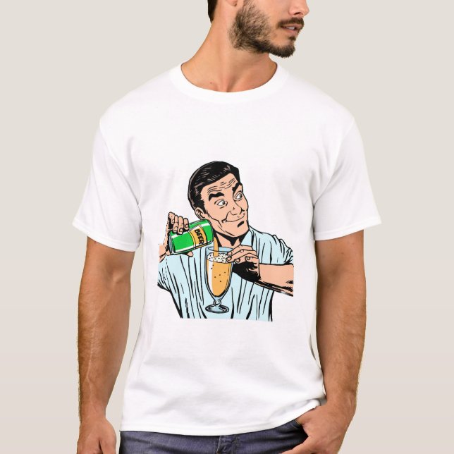 Camiseta homem segurando cerveja (Frente)