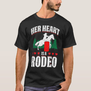 Camiseta Homem Seu Coração É Um Rodeio De Corrida De Barril
