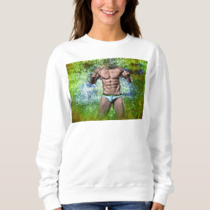Camiseta Homem sexy muscular branco de SlipperyJoe, alto-fa