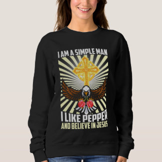 Camiseta Homem Simples Como Pepper Vegan Acredita Em Jesus 