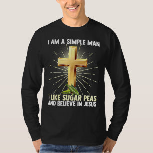 Camiseta Homem Simples Como Pêssegos De Açúcar Acredita Em