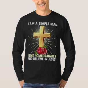 Camiseta Homem Simples Como Pomegranato E Acredite Em Je