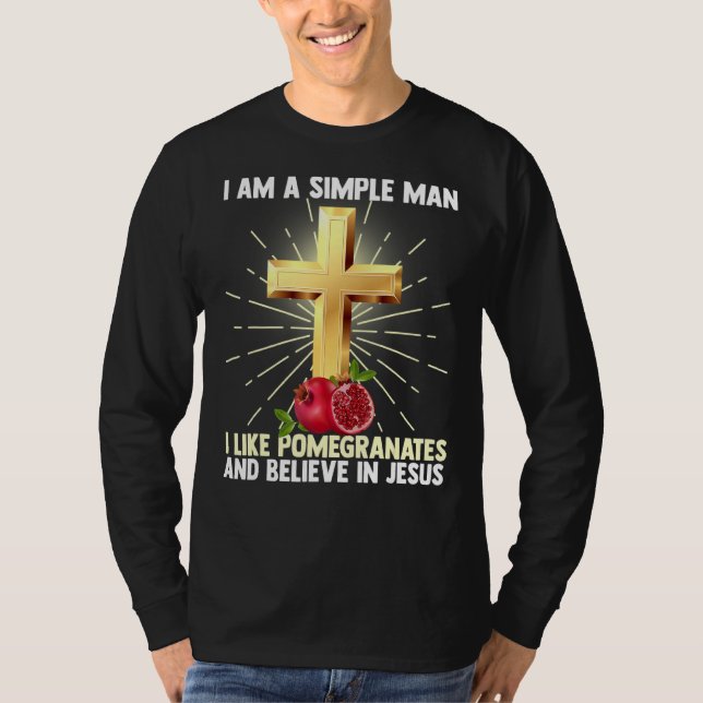 Camiseta Homem Simples Como Pomegranato E Acredite Em Je (Frente)