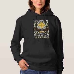 Camiseta Homem Simples Como Potatos Vegan Acredita Em Jesus