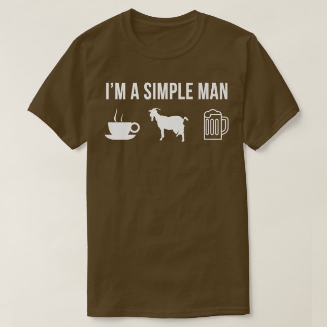 Camiseta Homem Simples Farmer De Caprinos Engraçado (Frente do Design)