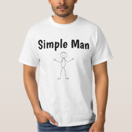 Camiseta Homem Simples Figura de Pau Divertido