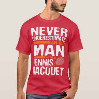 Camiseta Homem tênis com Pai de Racquet Homens Avô Gif