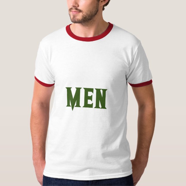 Camiseta Homem Texto Personalizado Floresta Verde Cor Básic (Frente)