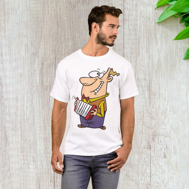 Camiseta Homem Tocando o Acordeão (Criador carregado)
