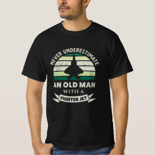 Camiseta Homem Velho com Presente de Avião Engraçado de Jat