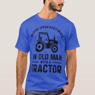 Camiseta Homem velho com trator para homens Farmer Farmer