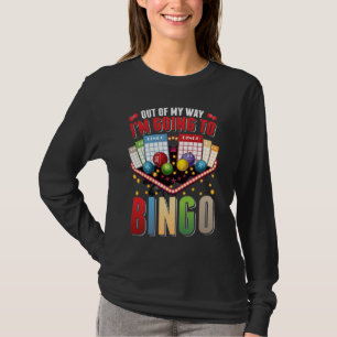 Camiseta Homem Viciado em Bingo Mulher Jogador de Bingo Eng