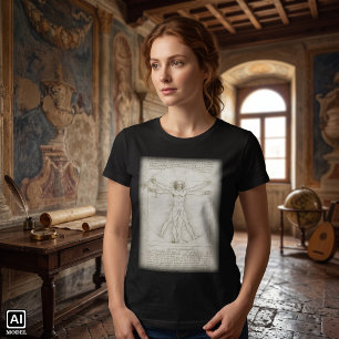 Camiseta Homem Vitruviano por Leonardo da Vinci
