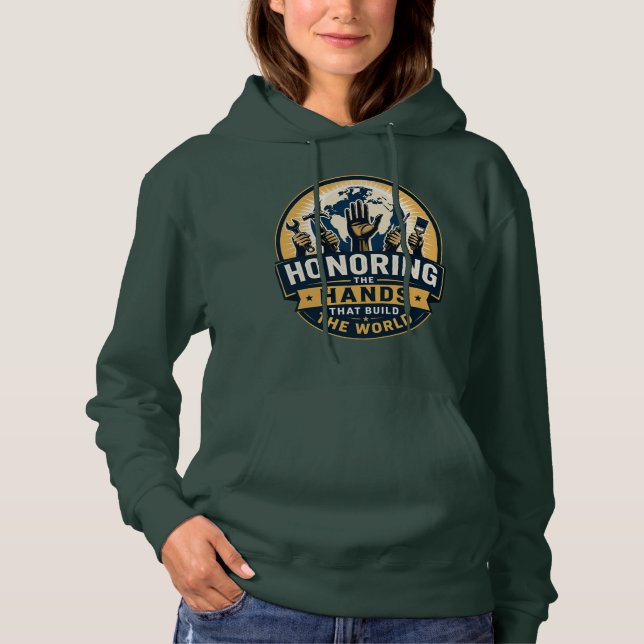 Camiseta Homenageando as Mãos que Constroem o Mundo Verde (Frente)