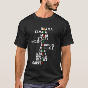 Camiseta Homenageando Líderes Negros na Cultura e Legado Hi