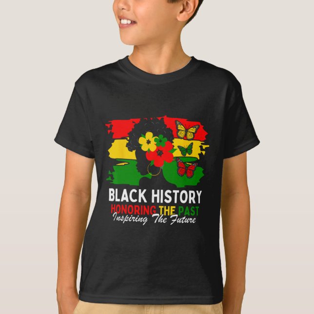Camiseta Homenageando o Passado Inspirando o Futuro Mês da  (Frente)