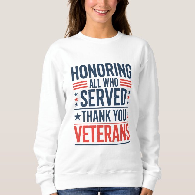 Camiseta Homenageando Todos os Que Serviram Obrigado Dia do (Frente)