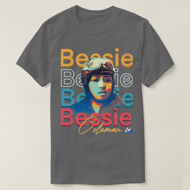Camiseta homenagem a Bessie Coleman (Frente do Design)