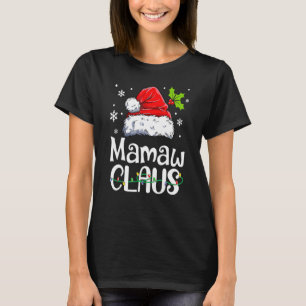 Camiseta Homenagem à Família Mamaw Claus Christmas Hat Corr