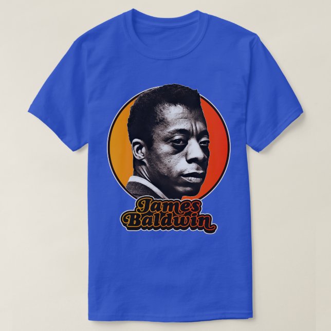 Camiseta Homenagem a James Baldwin Retro (Frente do Design)