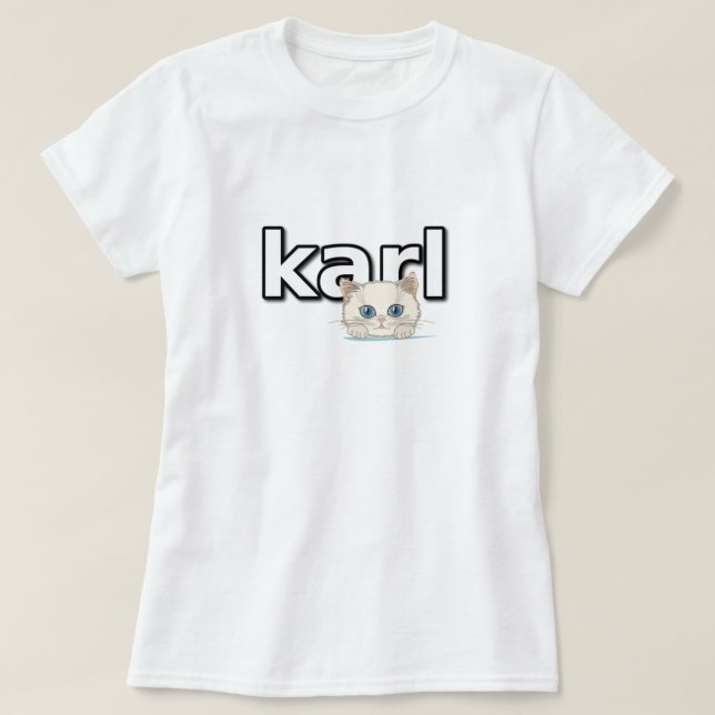 Camiseta Homenagem a Karl Lagerfeld (Frente do Design)