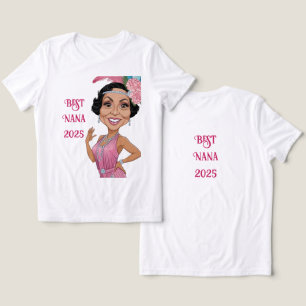 Camiseta Homenagem à Nana Whimsical - Mensagem e data perso
