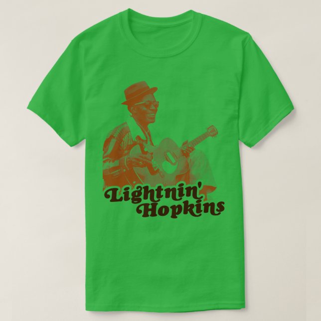Camiseta Homenagem a Retro Lightnin Hopkins Sepia (Frente do Design)