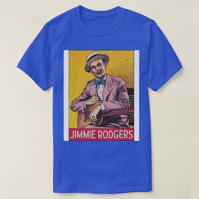 Camiseta Homenagem Clássica por País Jimmie Rodgers (Frente do Design)