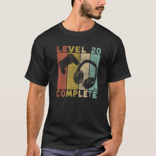 Camiseta Homens 20 de Aniversário do Mens Jogos T Nível 2