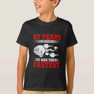 Camiseta Homens 67 Anos Atrás Eu Era O Aniversário De 67 An