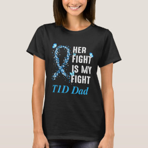 Camiseta Homens A Luta Dela é Minha Luta T1d Pai Diabetes T