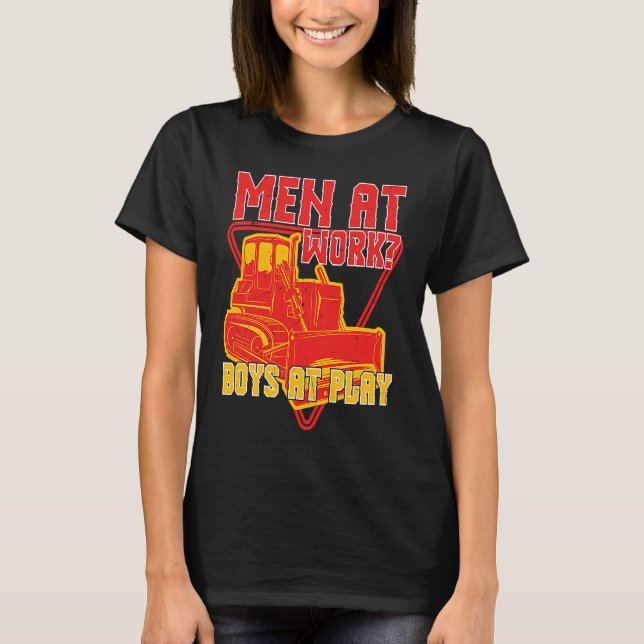 Camiseta Homens A Trabalhar Rapazes A Jogar Drivers De Volt (Frente)
