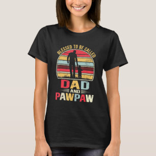 Camiseta Homens Abençoados Como Pai E Pawpaw Vintage F