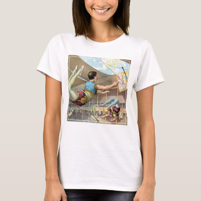 Camiseta Homens Acrobats Atuando Em Um Circo (Frente)