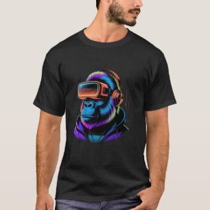 Camiseta Homens Adultos Mulheres Aniversário Gorila Diverti