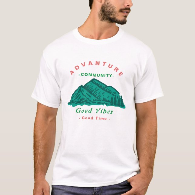 Camiseta Homens Adventure White (Frente)
