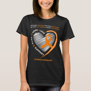 Camiseta Homens Advertentes Mulheres Crianças Leucemia Fami