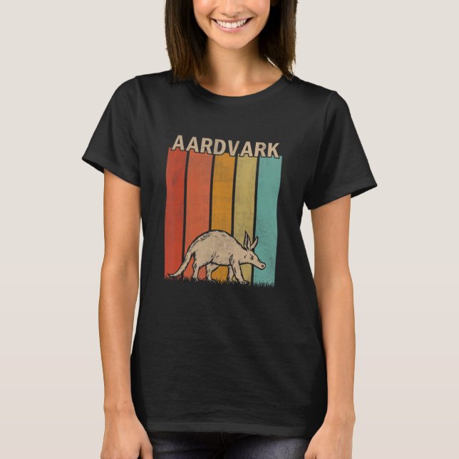 Camiseta Homens Afetados do Aardvark Mulheres Crianças Cute (Frente)
