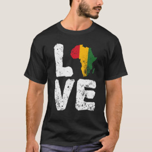Camiseta Homens amam África História negra mês africano