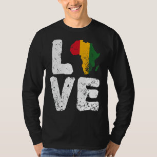 Camiseta Homens amam África História negra mês africano