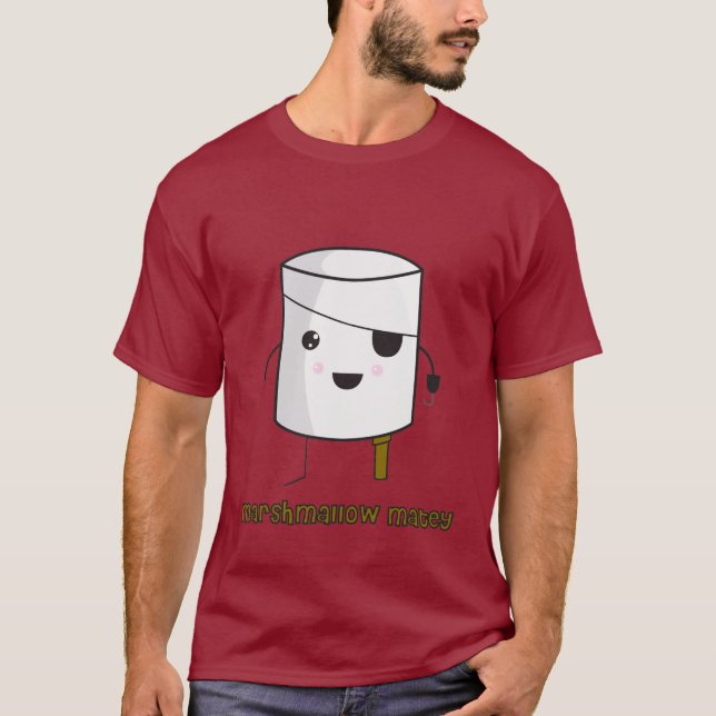 Camiseta Homens amigos T do Marshmallow (Frente)