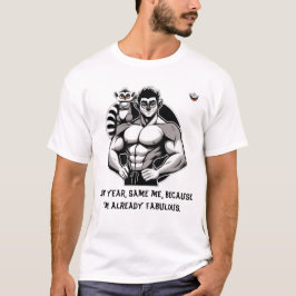 Camiseta Homens Ano Novo, Mesmo Eu