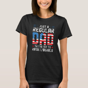 Camiseta Homens Apenas Um Pai Regular Tentando Não Criar Li