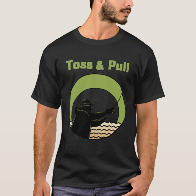 Camiseta Homens Arremesso E Puxe  Pesca  2 (Frente)