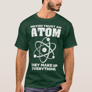 Camiseta Homens Atom Engraçados Mulheres Stem Molecule Quím