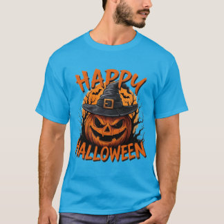 Camiseta Homens Básicos da Noite de Pumpkin Sinist