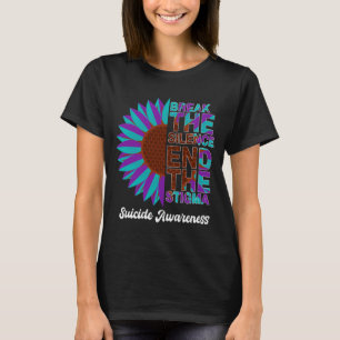 Camiseta Homens bela prevenção conscientização girassol wea