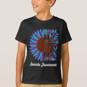 Camiseta Homens bela prevenção conscientização girassol wea