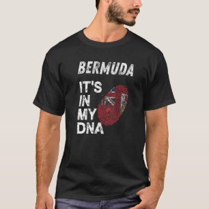 Camiseta Homens Bermudas Raízes Orgulho Dna Fingerprint Ber