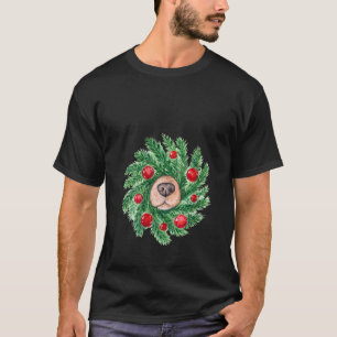 Camiseta Homens bonitos de Natal mulheres narinas de cão co